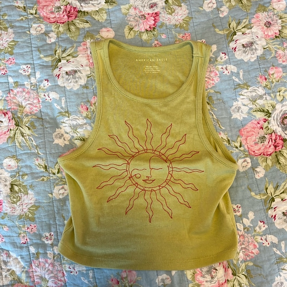 Yellow, American Eagle top. Size XS